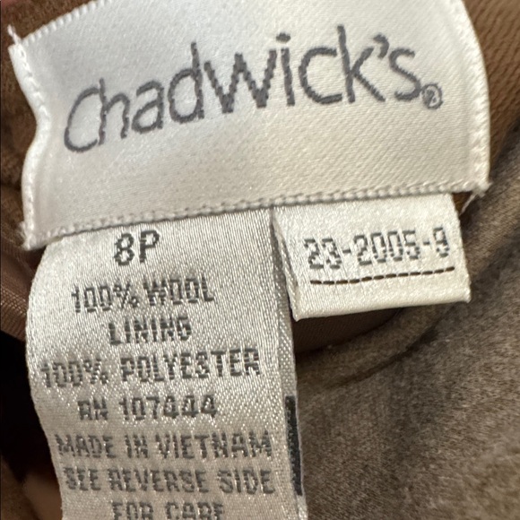 Chadwicks Brown Wool Blend Midi Skirt High Waist Size 8P - Picture 3 of 4